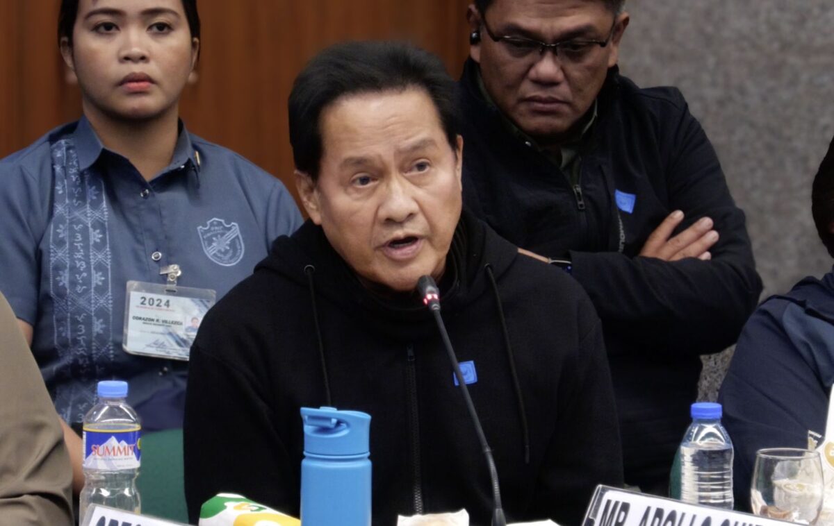 Kingdom of Jesus Christ leader Apollo Quiboloy attends Senate probe on Wednesday, October 23, 2024.