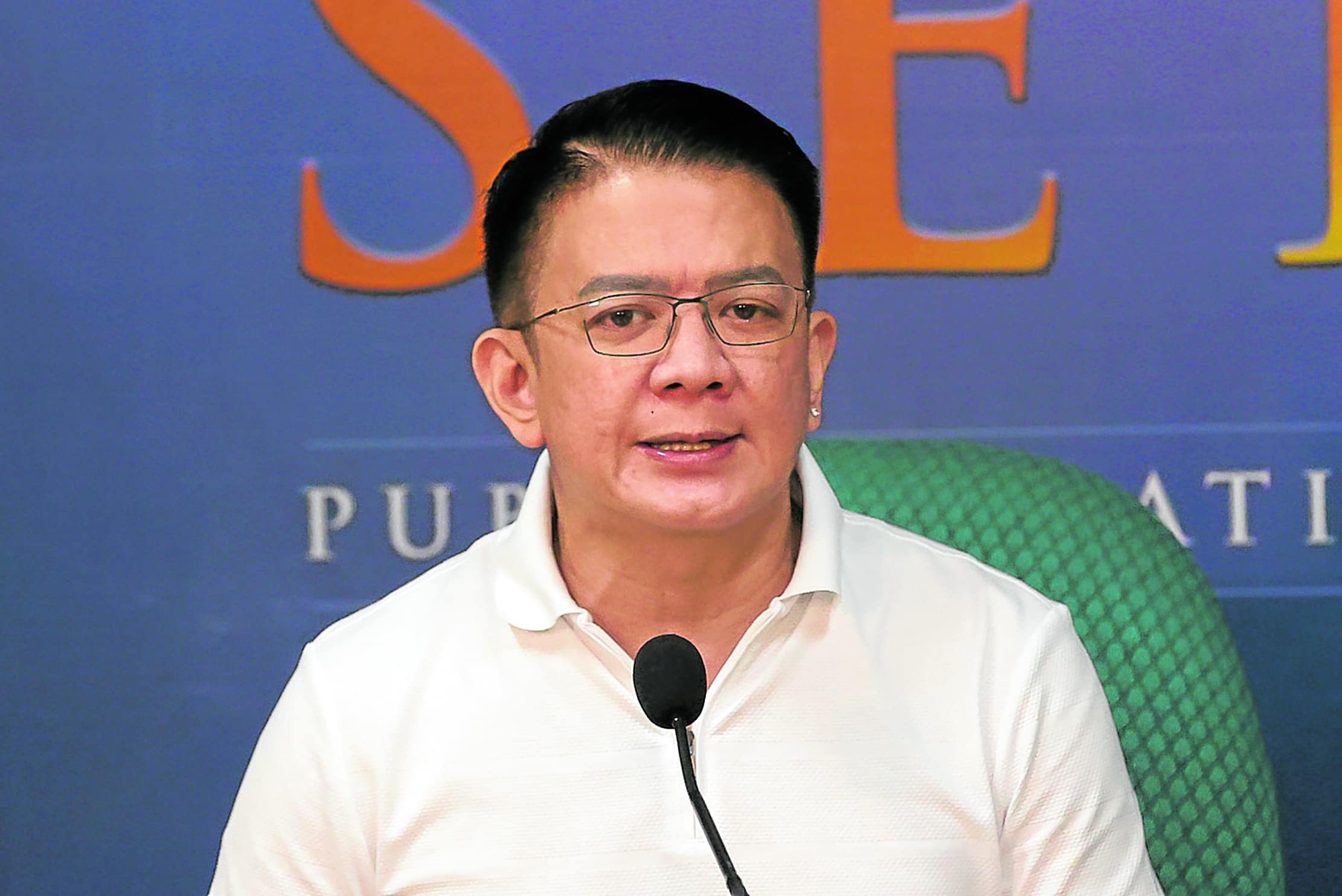 Senator Francis "Chiz" Escudero answers questions to media during the Kapihan sa Senado, Senate of the Philippines, Pasay City, October 10, 2024.