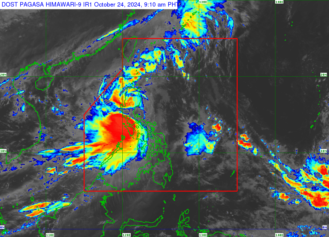 Pagasa: Alarmują intensywne opady deszczu w niektórych obszarach Luzon w Kristine