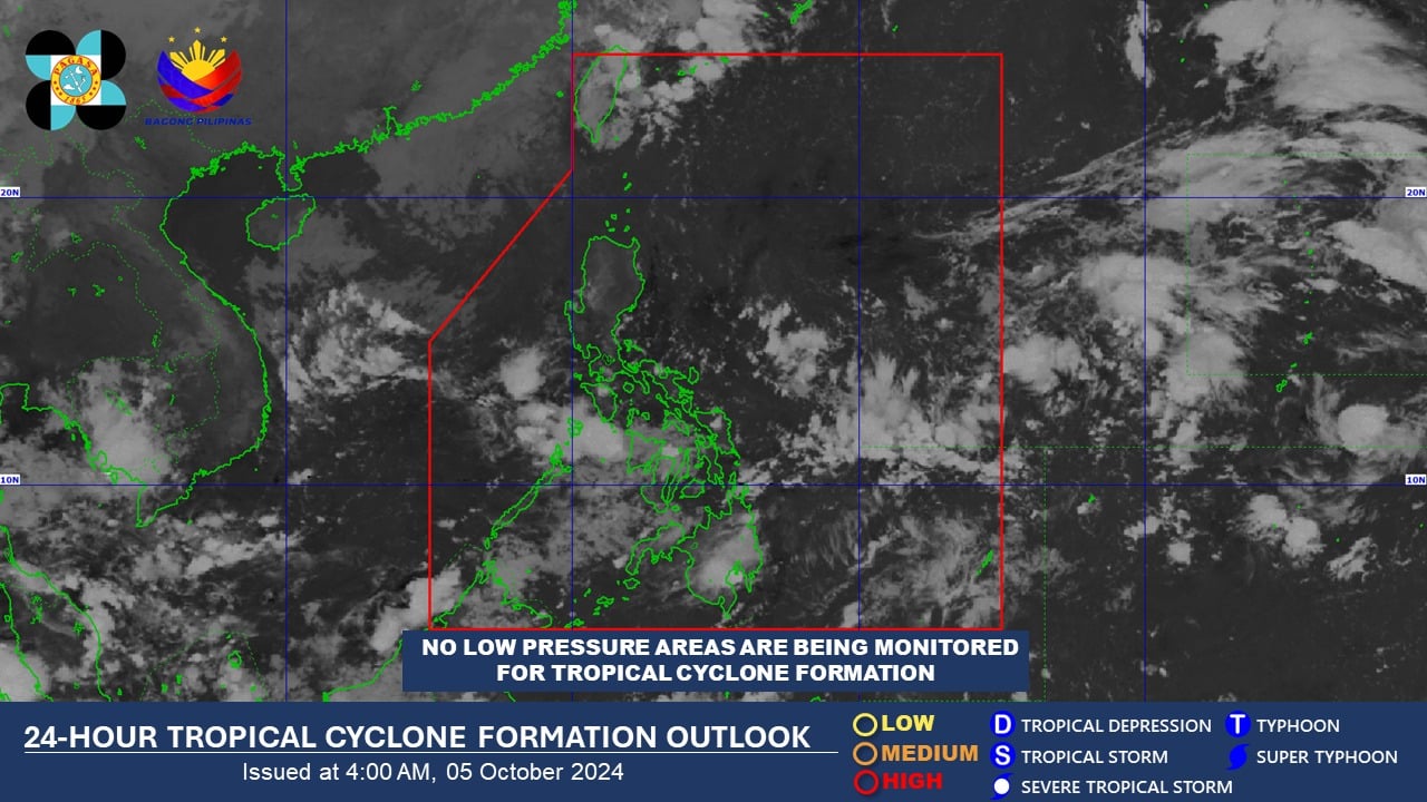 Fair weather in Metro Manila, many parts of PH on Saturday, Oct. 5