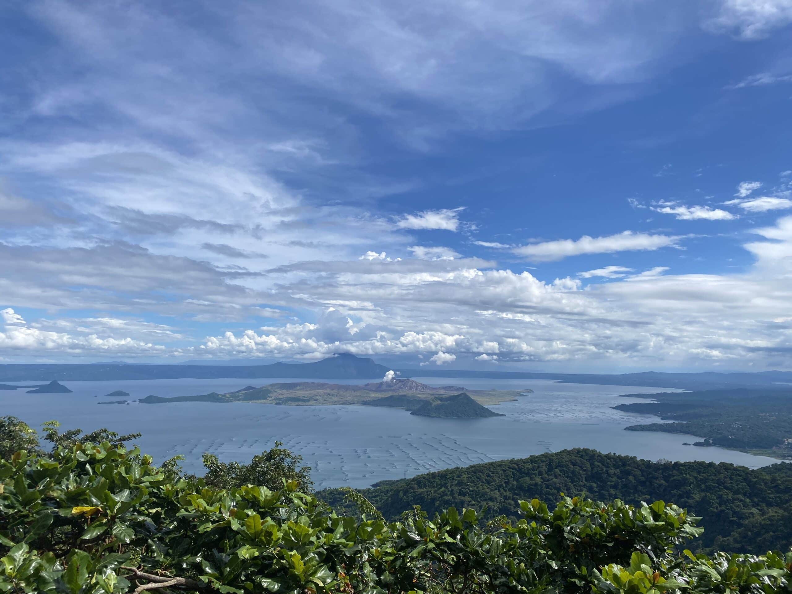 CLEAR VIEW A small cloud of steam rises from Taal Volcano, as seen from Tagaytay City on Monday. Three days later, on Thursday, a minor phreatic eruption from the main crater on Taal VolcanoIsland was recorded by volcanologists at 7:21 a.m.