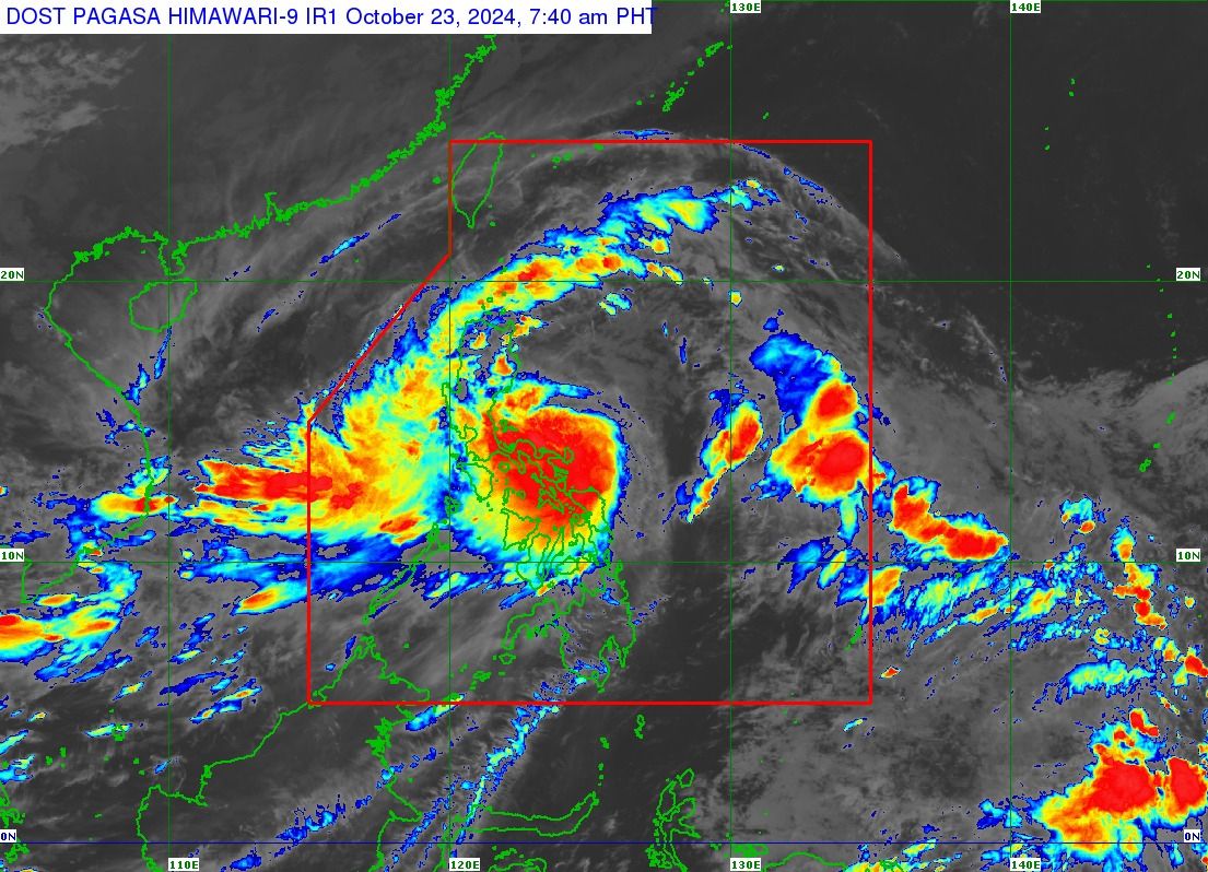 Citra Satelit Badai Kristine Pagasa pada Rabu, 23 Oktober 2024 pukul 08.00