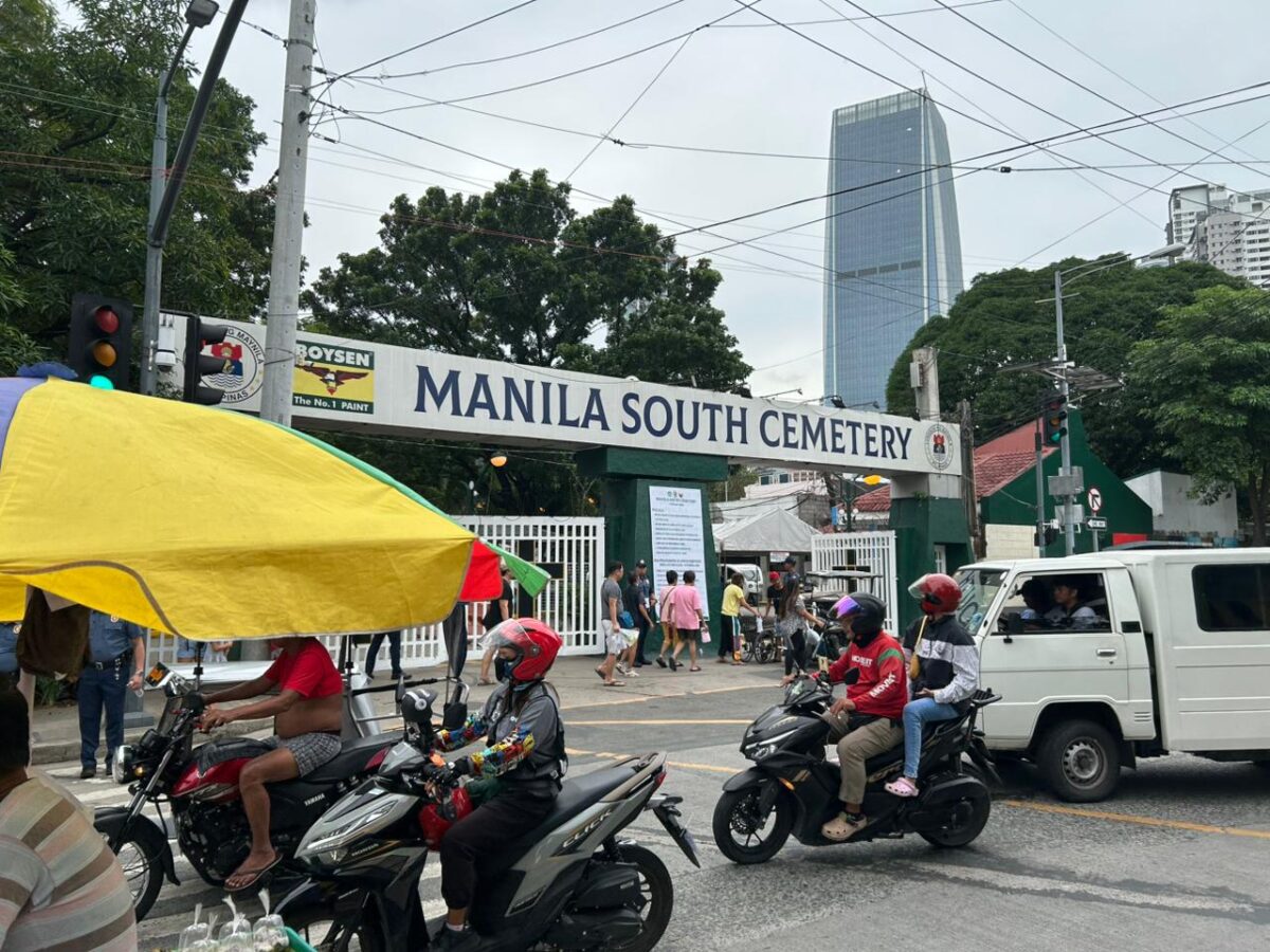 The streets in Manila South Cemetery are busy as All Saints' Day and All Souls' Day draw near.