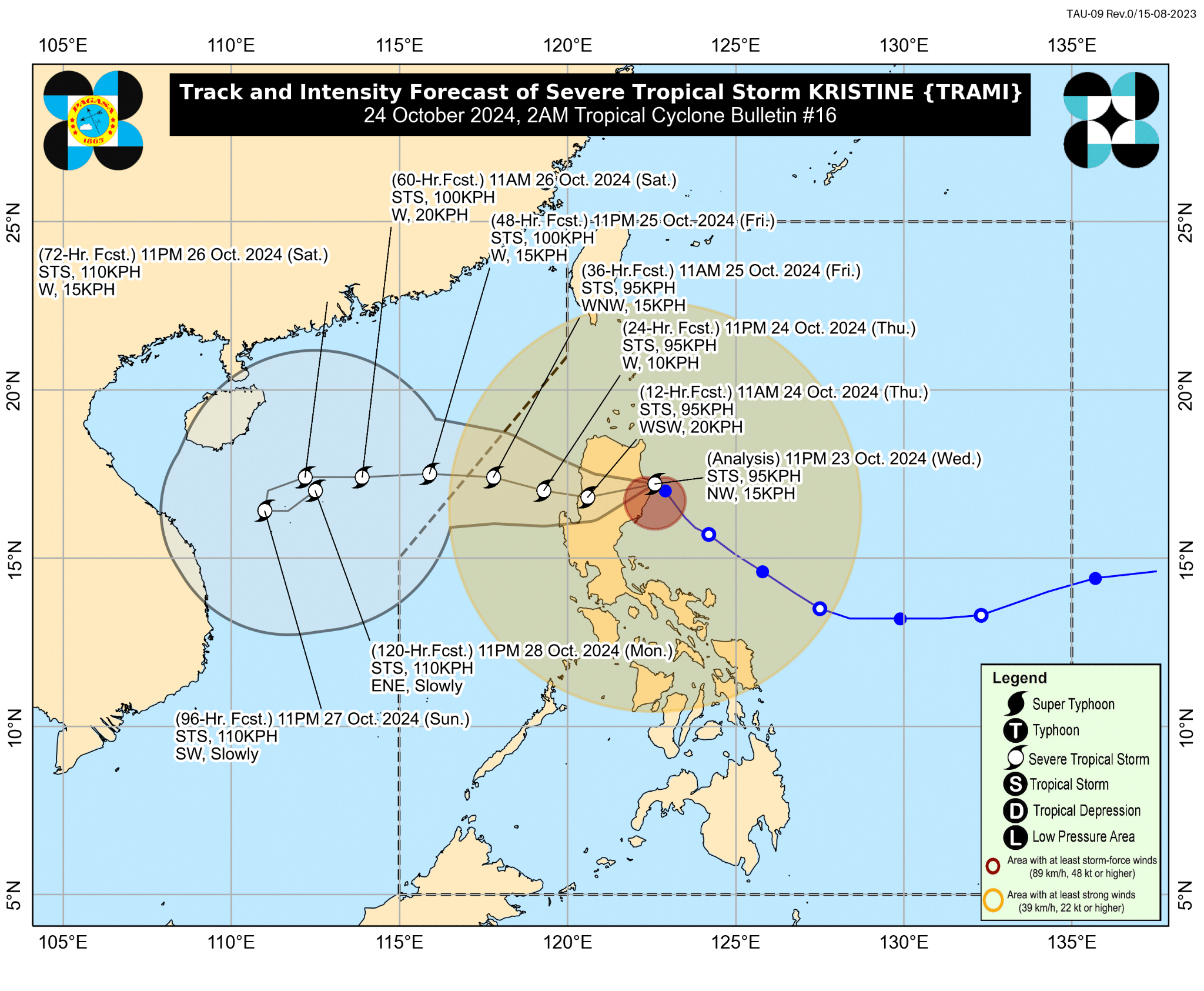 Kristine makes landfall; Intense rains expected in 9 provinces