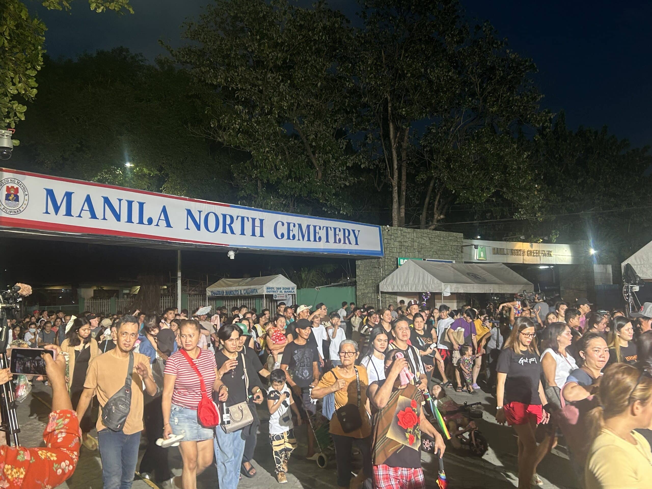 Visitors at the Manila North Cemetery on Friday, November 1, 2024.