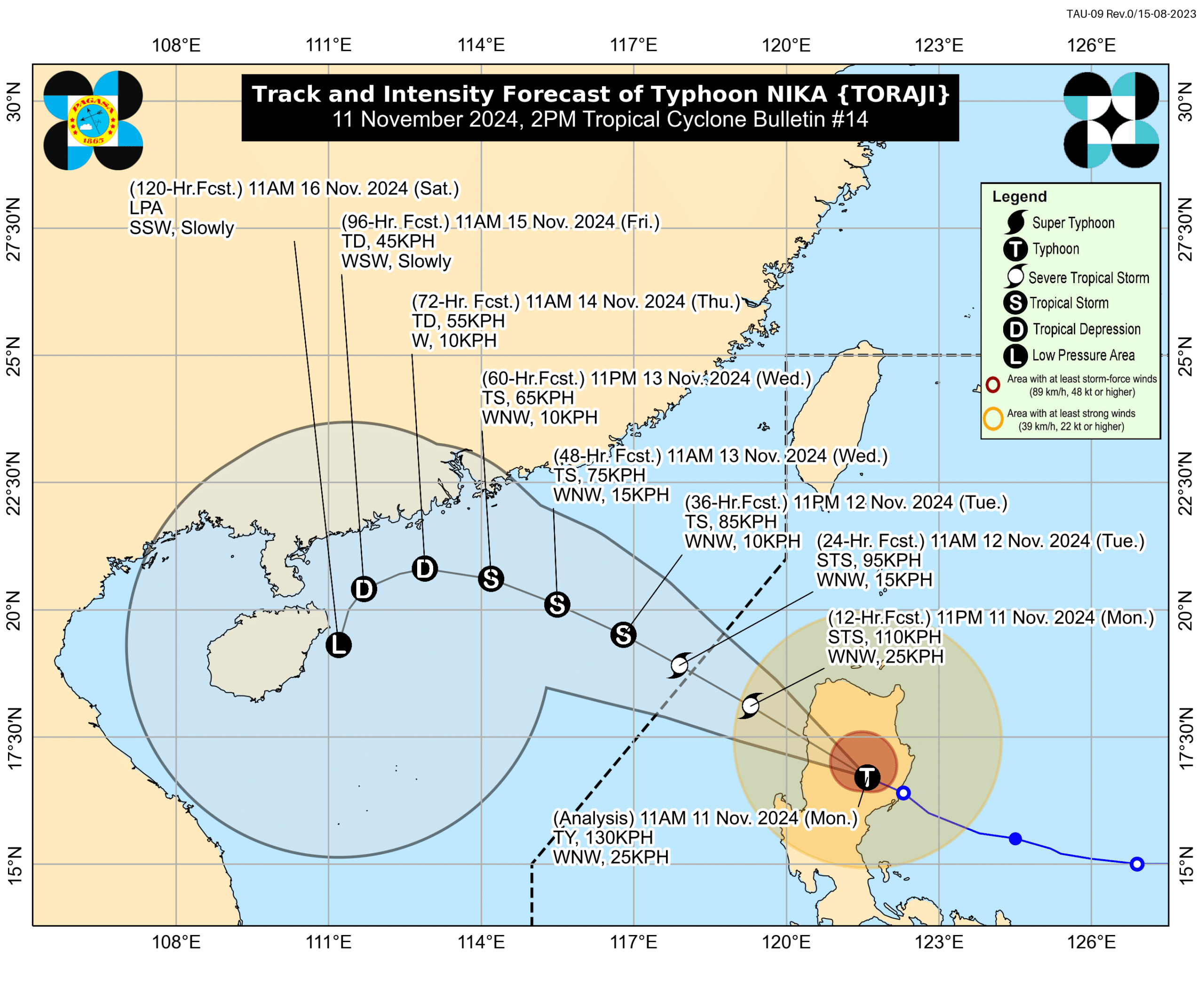 Nika hovers over Ifugao, may weaken into storm by evening Nov 11