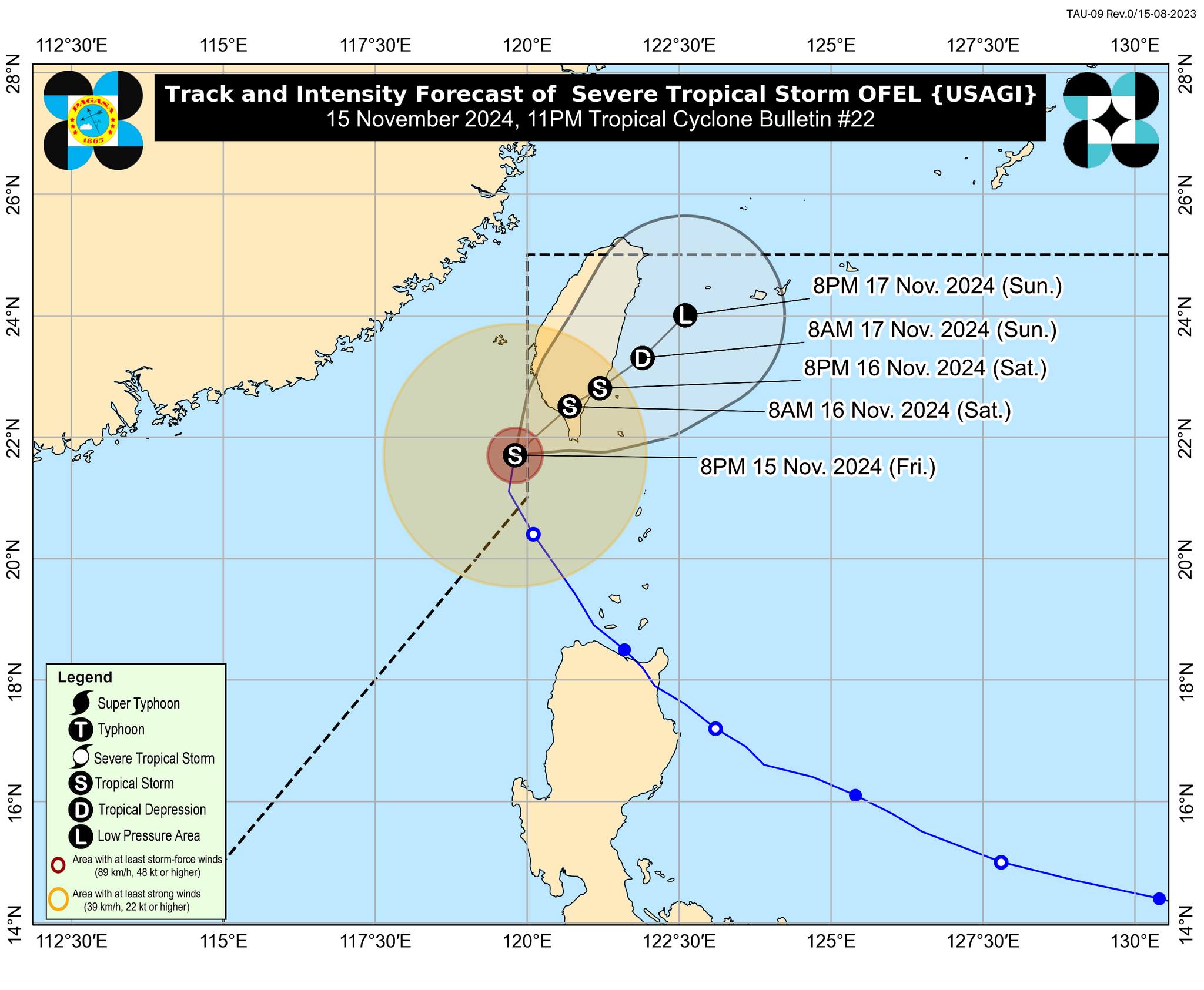 Weakened Ofel re-enters PAR