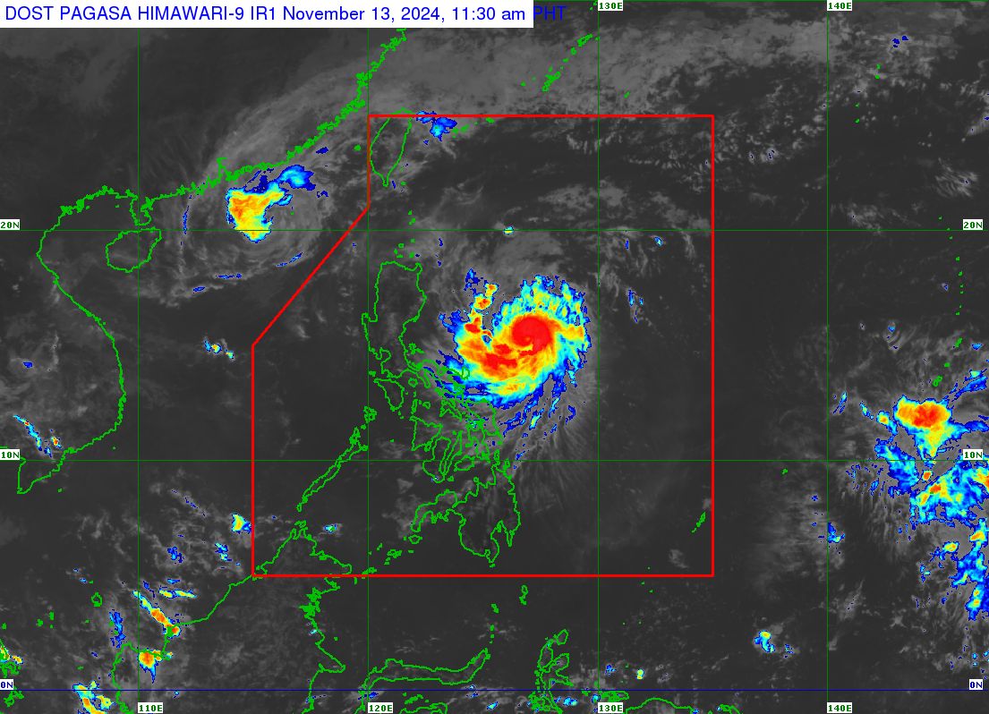 (Satellite photo from Pagasa showing Typhoon Ofel)