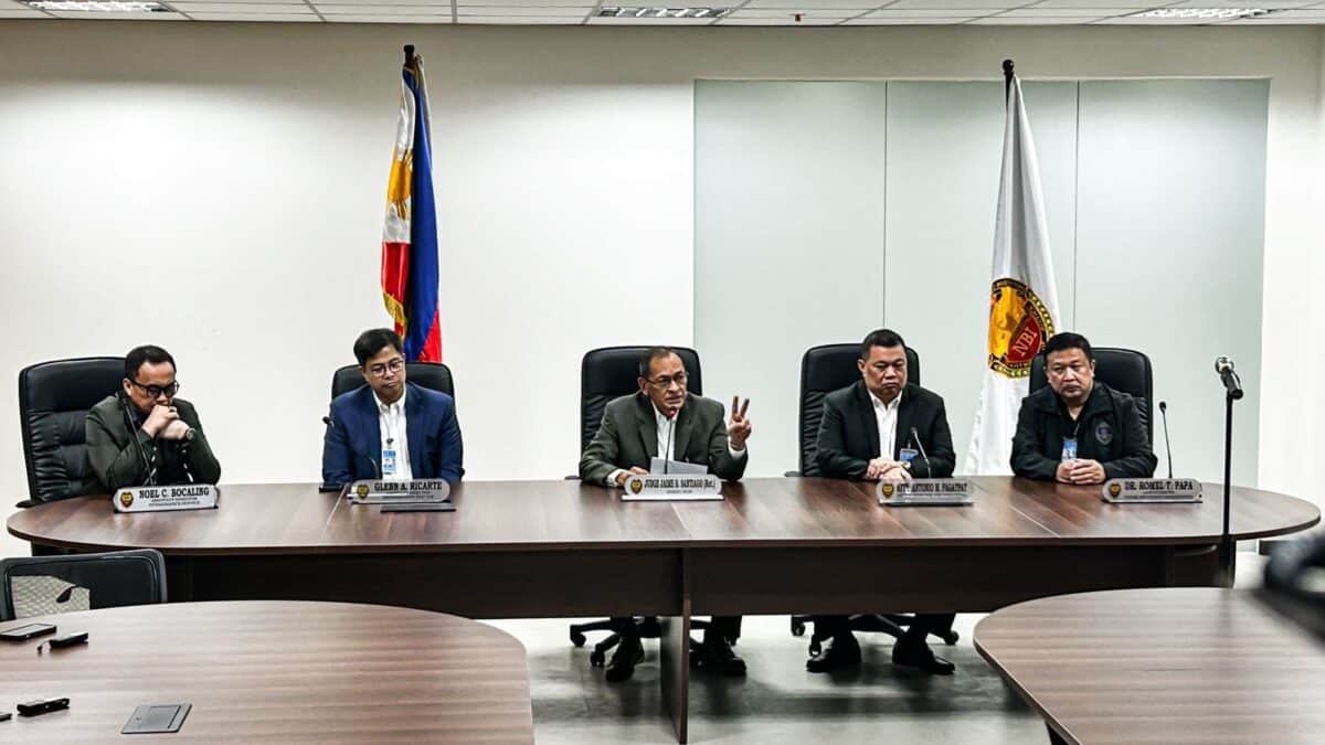 NBI Director Jaime Santiago holds a press conference after VP Sara failed to appear at the NBI. Noy Morcoso/INQUIRER.net