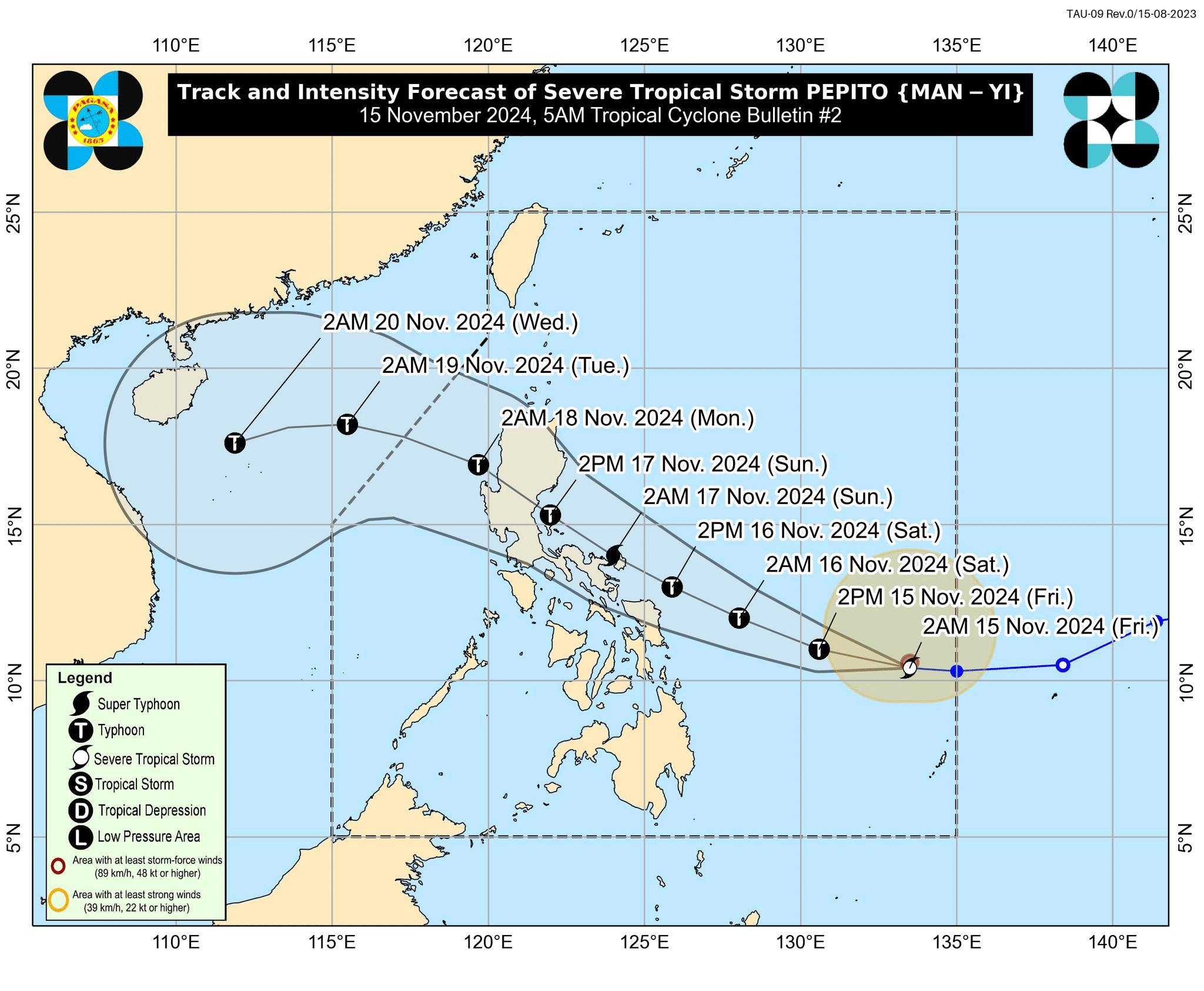 Pepito to become typhoon in 12 hrs, hit land at peak intensity