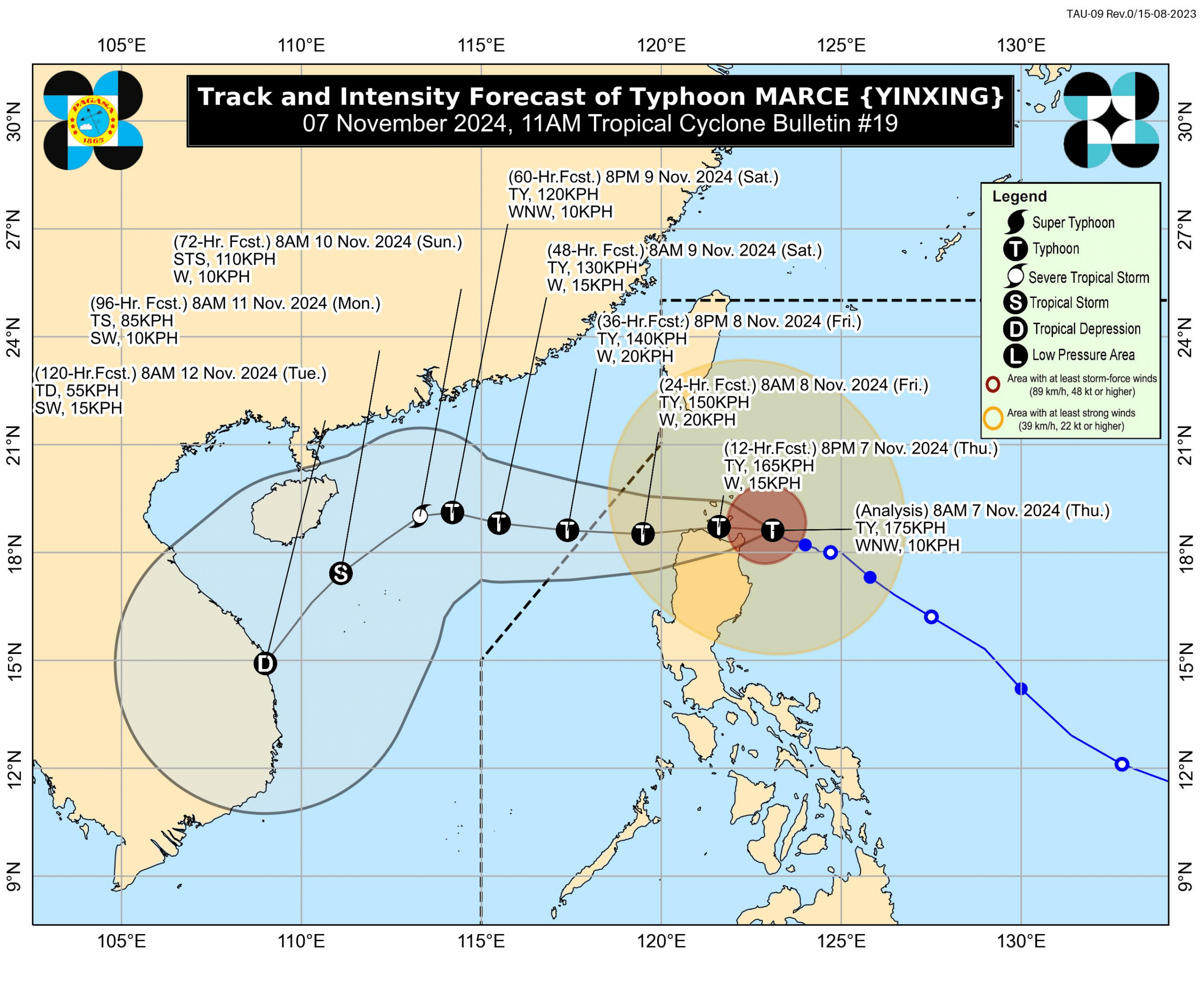 Marce nears Cagayan, to make landfall within hours, says Pagasa