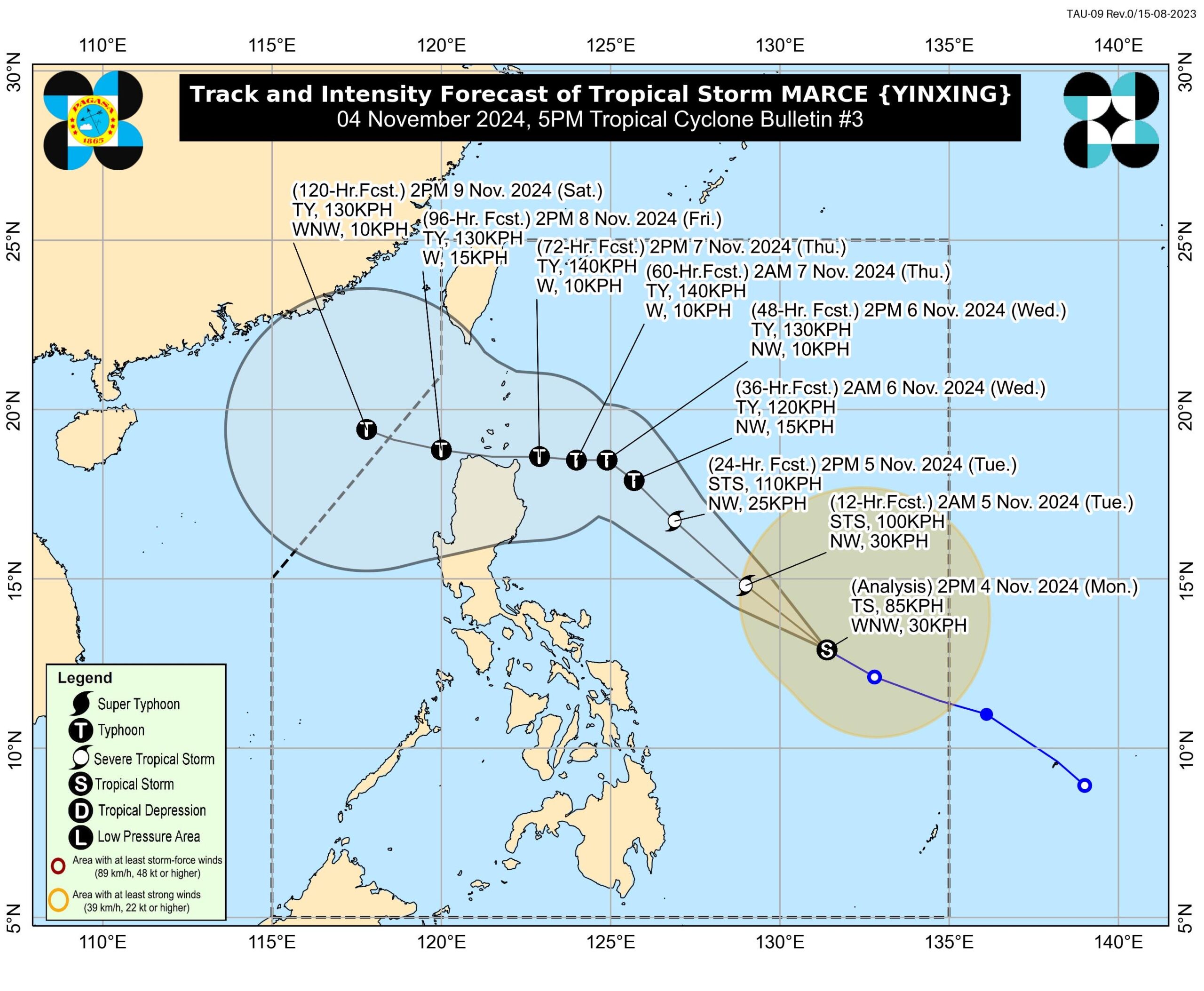 Marce further intensifies; Signal No. 4 seen as highest wind signal