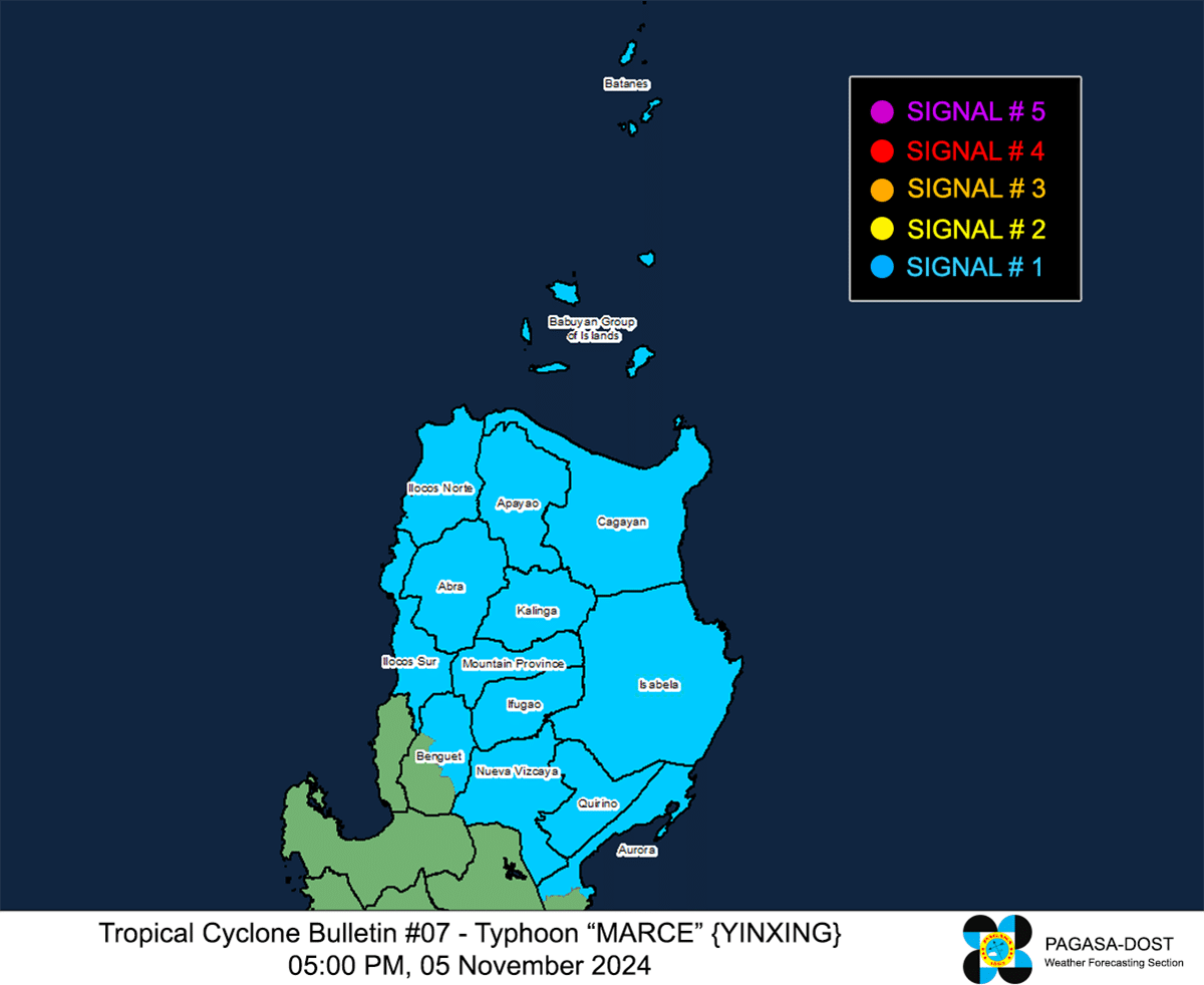 Signal No. 1 up in 14 areas in Luzon due to Marce