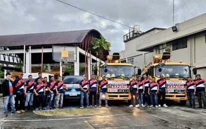 POST-TYPHOON AID. The linemen and equipment of Leyte II Electric Cooperative (Leyeco II) in Tacloban City deployed on Wednesday (Nov. 20, 2024) to Catanduanes for 20-day restoration works. Electric cooperatives in Eastern Visayas sent 86 linemen to Catanduanes to help bring power back after Super Typhoon Pepito (Man-yi). (Photo courtesy of Leyeco II)