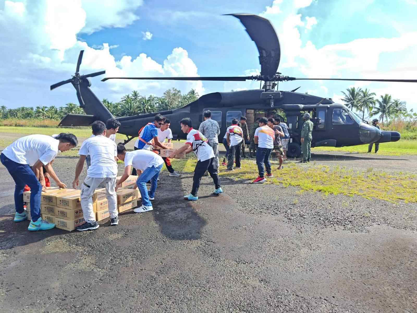 PAF transports boxes of relief goods for storm-hit Northern Luzon