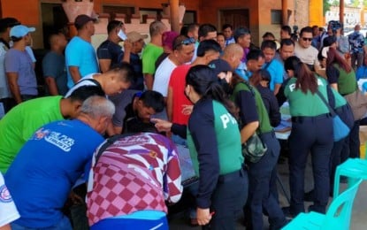 RANDOM DRUG TEST Public utility vehicle drivers complete forms before undergoing drug testing at the Integrated Bus Terminal in Barangay Divisoria, Zamboanga City on Thursday (Oct. 31, 2024). Of the 756 drivers tested across the Zamboanga Peninsula, 20 tested positive for illegal drug use. (Photo courtesy of PDEA-9)