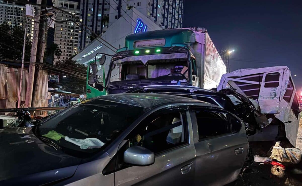 Death from multiple-vehicle crash in QC rises to 4; truck driver nabbed