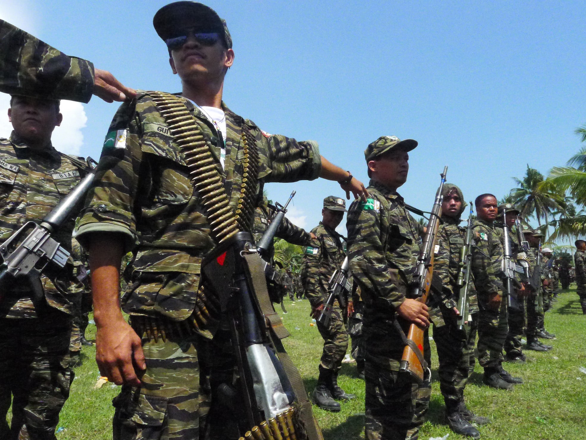 IN FORMATION Members of the Bangsamoro Islamic Armed Forces, the military arm of the Moro Islamic Liberation Front, stand in military formation at Camp Darapanan in Sultan Kudarat of the then undivided Maguindanao province in this photo taken in 2012, or two years before the group signed a peace agreement with the government.