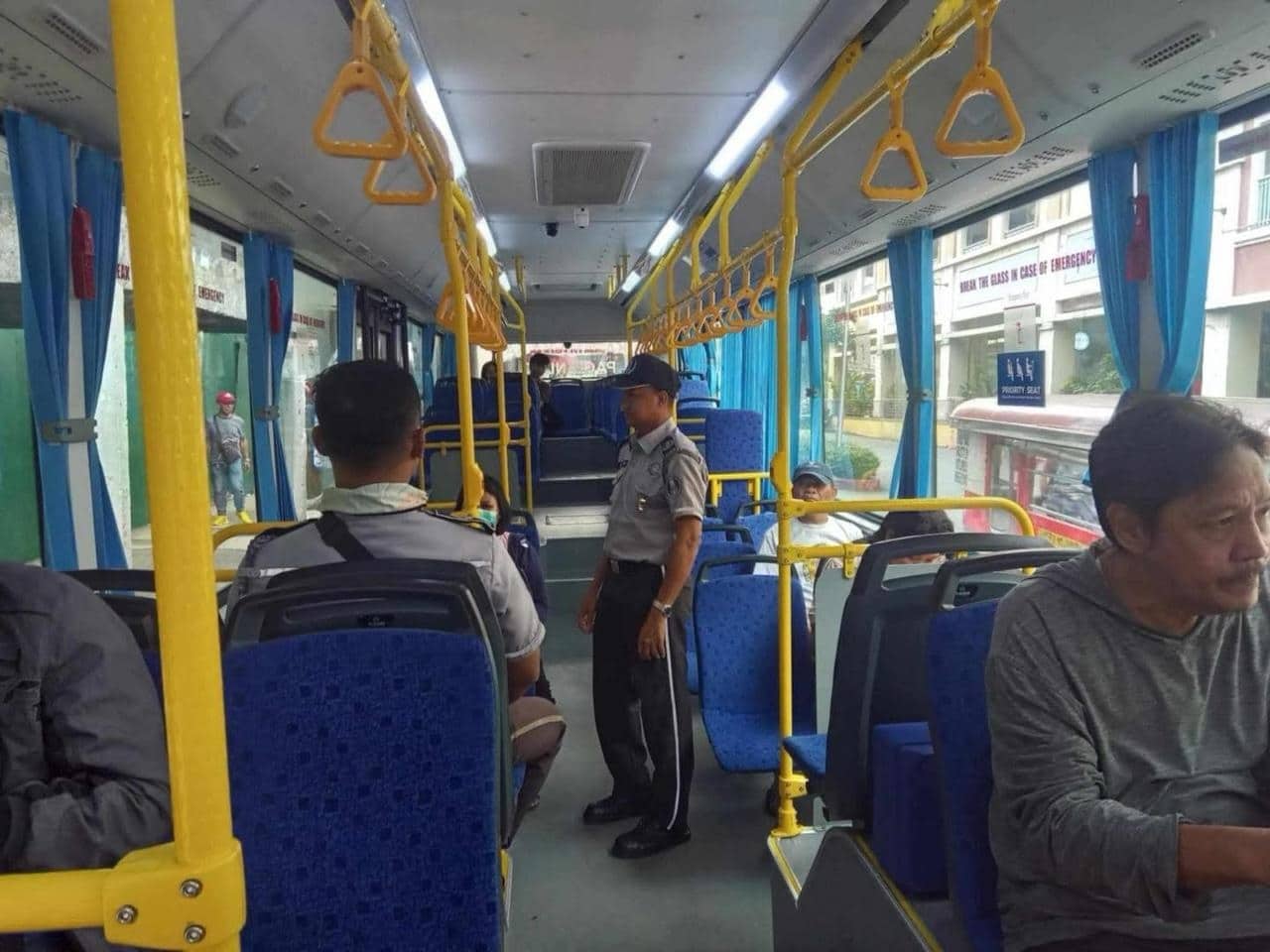 PHOTO: Interior of a Quezon City electric bus