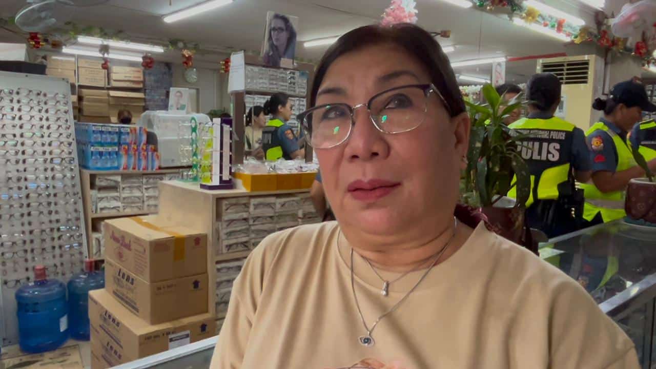 Eyewear store owner Rosalinda Kumar says Jesus Nazareno “blessed” them with the success of their business, paying it back by offering free food and drinks to devotees in the vicinity of Quiapo Church on Thursday, Jan. 9, 2025.