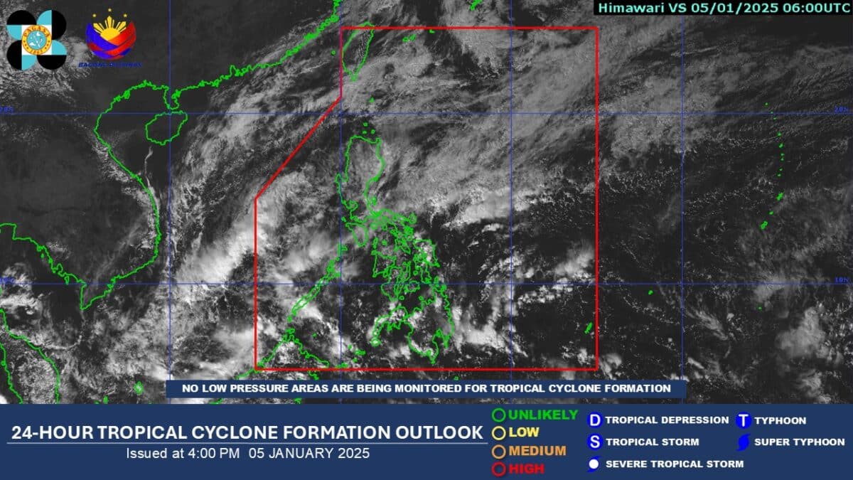 Rainy Sunday night in most parts of PH – Pagasa