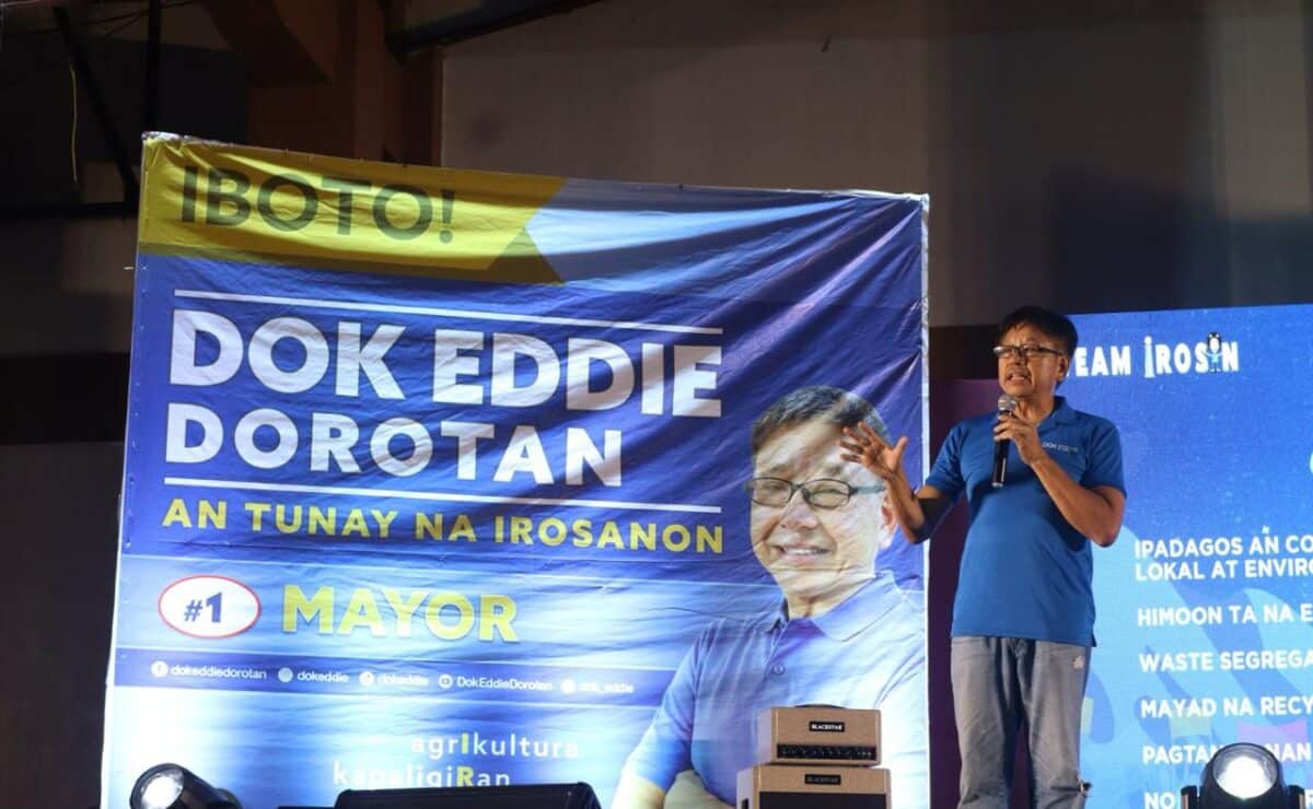 Dr. Eddie Dorotan giving a speech