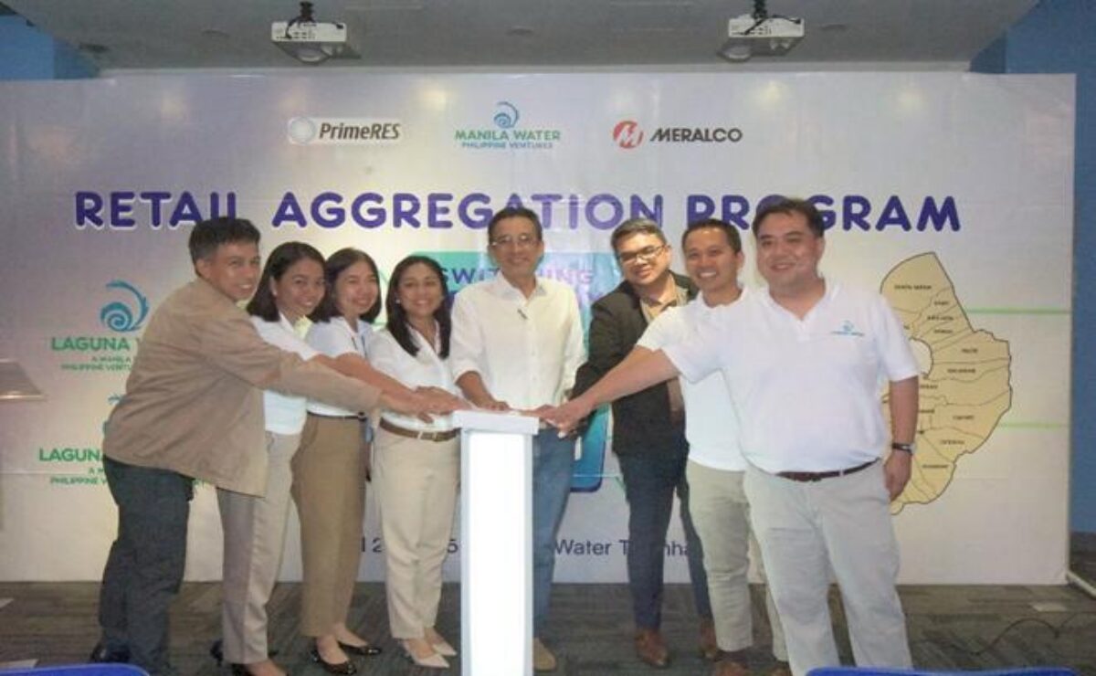 Laguna Water and Laguna Aquatech (LARC), Manila Water Non-East Zone operating units in the Province of Laguna, have successfully transitioned to the electricity Retail Aggregation Program (RAP), marking the first-ever implementation of this initiative outside Metro Manila.