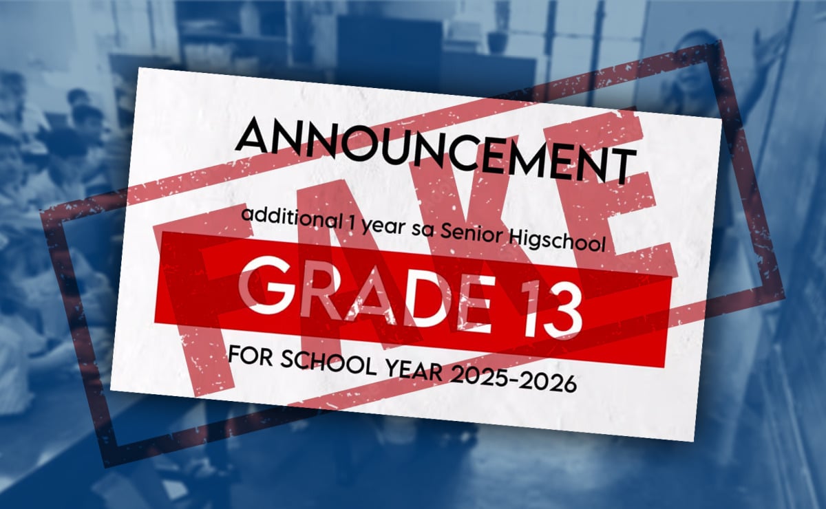 The Department of Education said a Facebook post 'announcing' an additional year for senior high school is false.