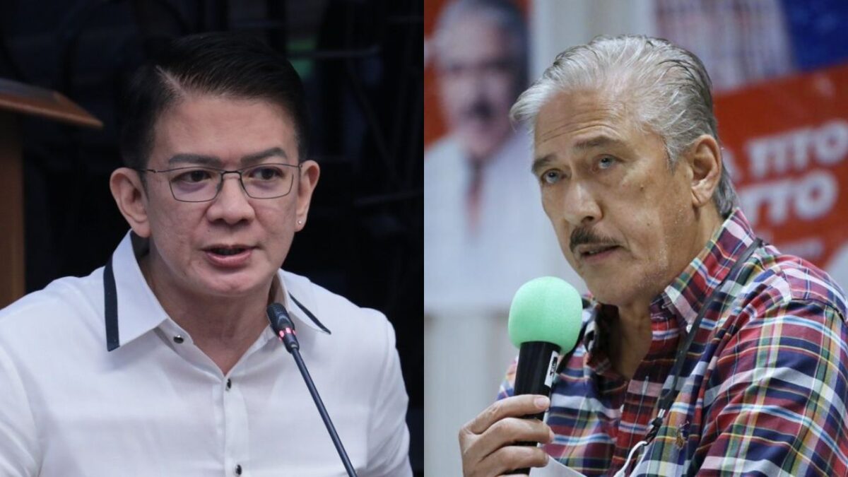 Senate president Chiz Escudero (left), and former Senate president and Senator-elect Tito Sotto.