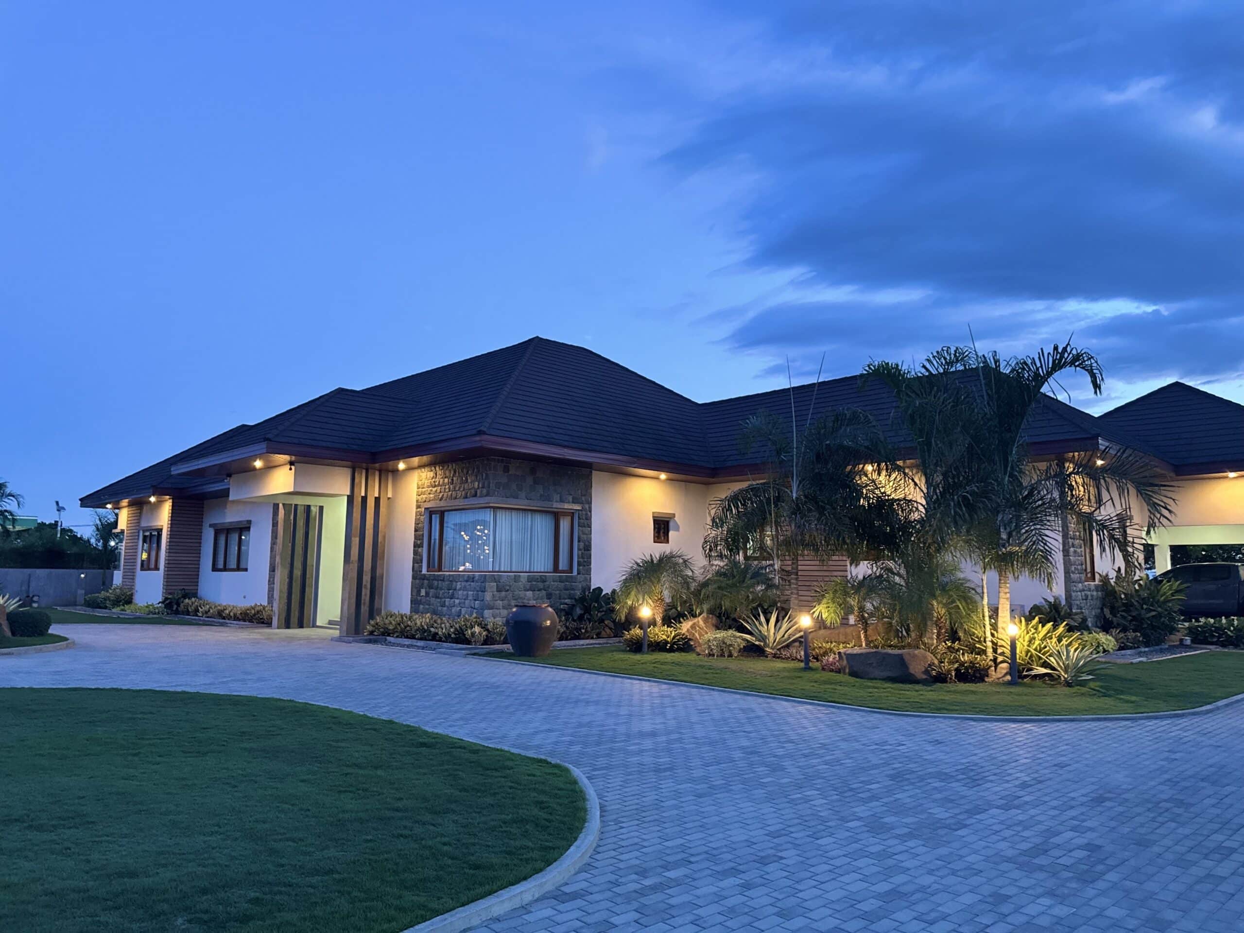 Landscaping done by Lorenz Inos projects elegance and grandeur to the Velasco home. 