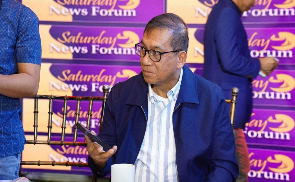 DOST Secretary Renato Solidum serves as one of the key speakers at the news forum held in Quezon City on Saturday, July 5. (Photo: Arnel Tacson/INQUIRER.net)
