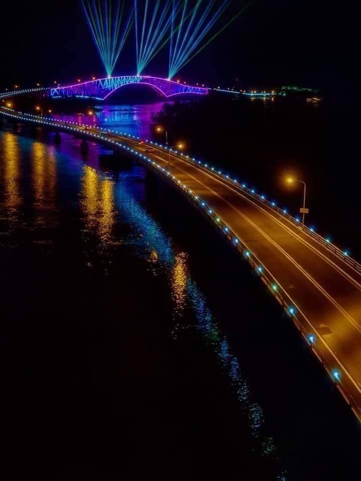LIGHTS DISPLAY San JuanicoBridge is all lighted up in this photo taken in May 2022.