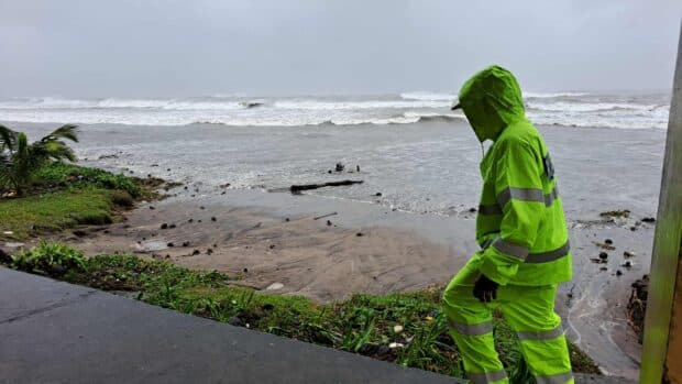 Uwan now over coastal waters of Camarines Norte; 9 areas under Signal no. 5