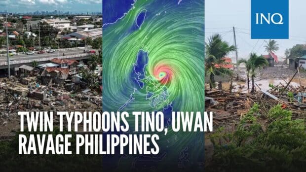 WATCH: Twin typhoons Tino, Uwan ravage Philippines