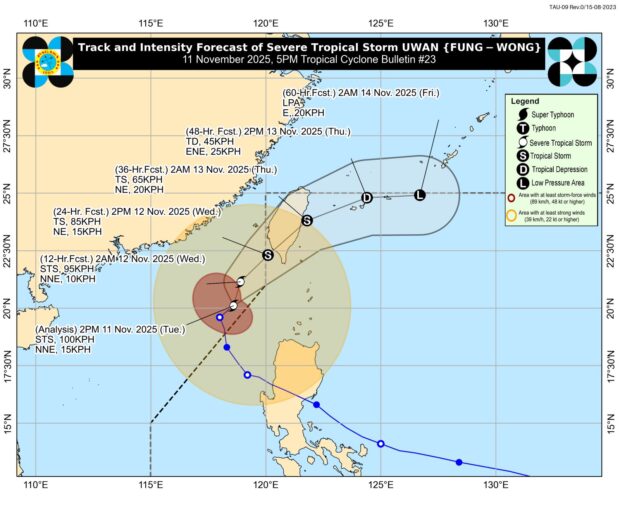 STS Uwan further weakens; Signal no. 1 still up in 9 Luzon areas