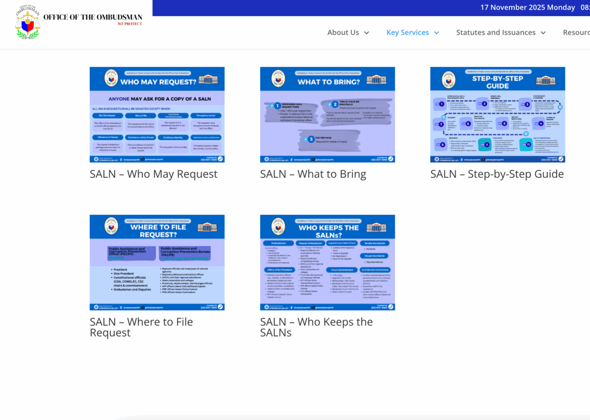 Screengrab from Office of the Ombudsman website