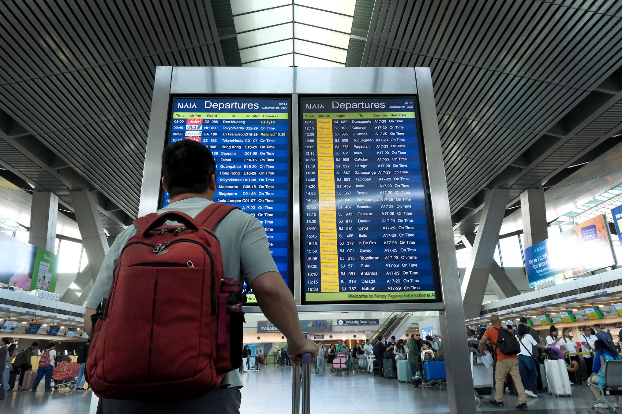 NAIA Christmas Day passenger volume up 12.25% from last year