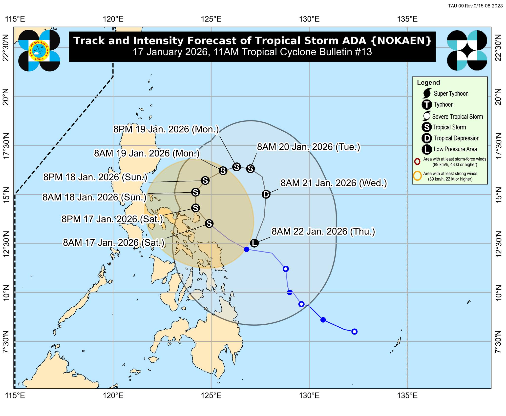 Ada now over Catanduanes waters; Signal No. 2 still up in 6 areas