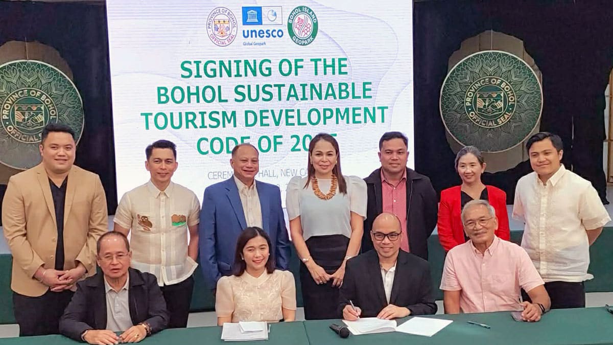 Bohol Gov. Aumentado signs Sustainable Tourism Development Code into law