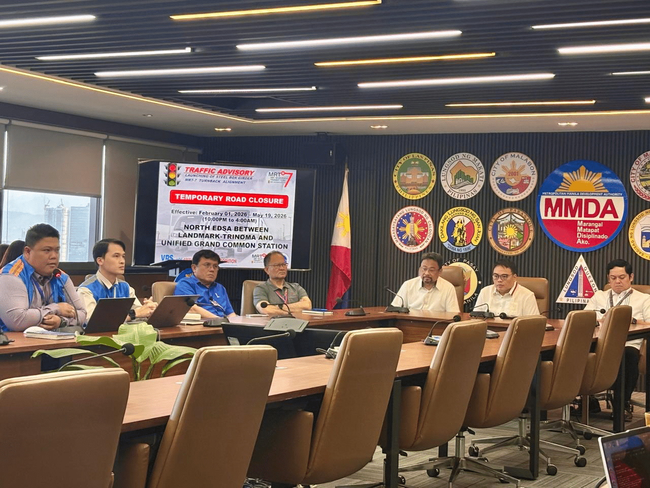 MMDA sets temporary road closures for MRT-7 girder installation