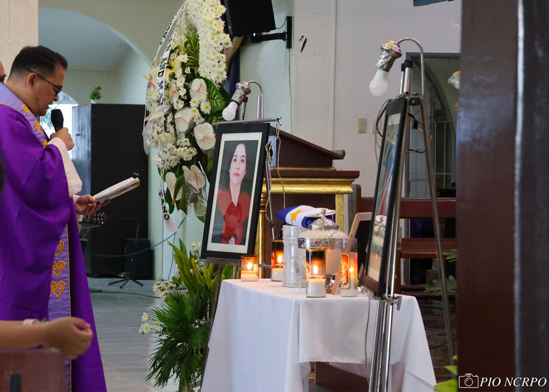 LOOK: Holy Mass held for slain policewoman, son; laid to rest in Taguig
