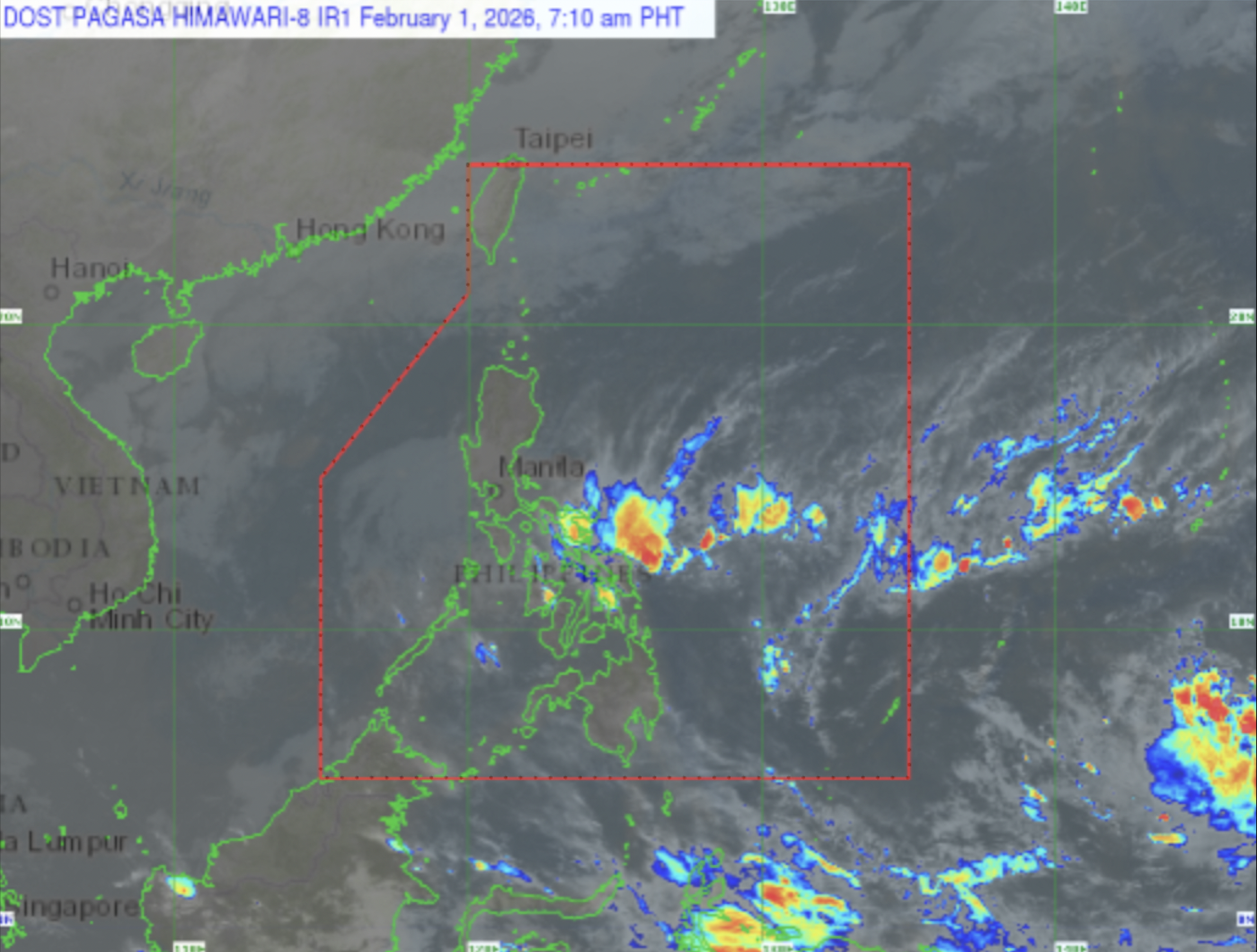 Shear line to bring heavy rainfall in parts of Luzon, Visayas