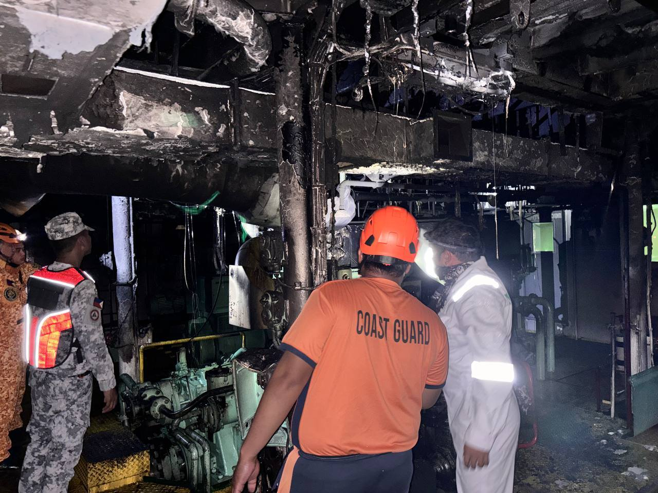 PCG: RoRo ship fire near Surigao Strait injures 3 crew members