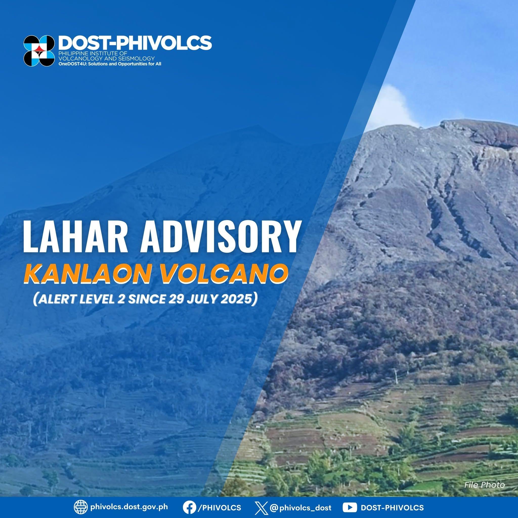 Phivolcs: Rains from Basyang may trigger lahar around Kanlaon