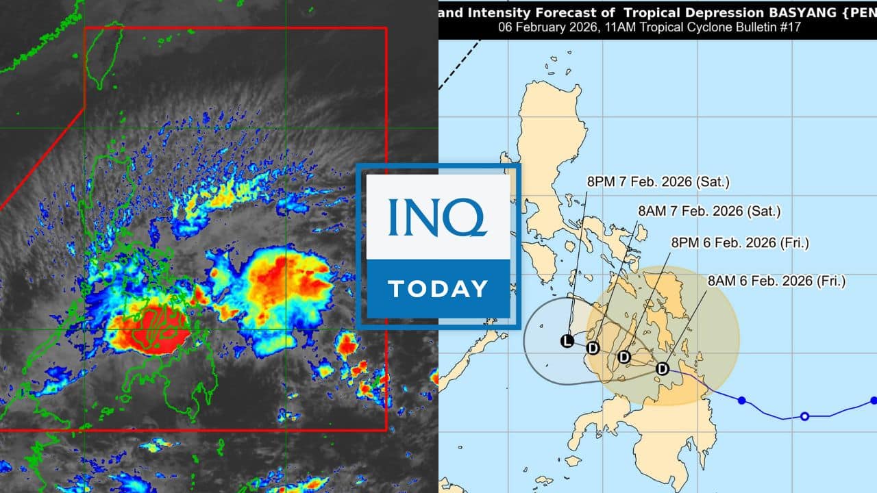 INQToday: Basyang weakens into a tropical depression; Signal No. 1 in 32 areas