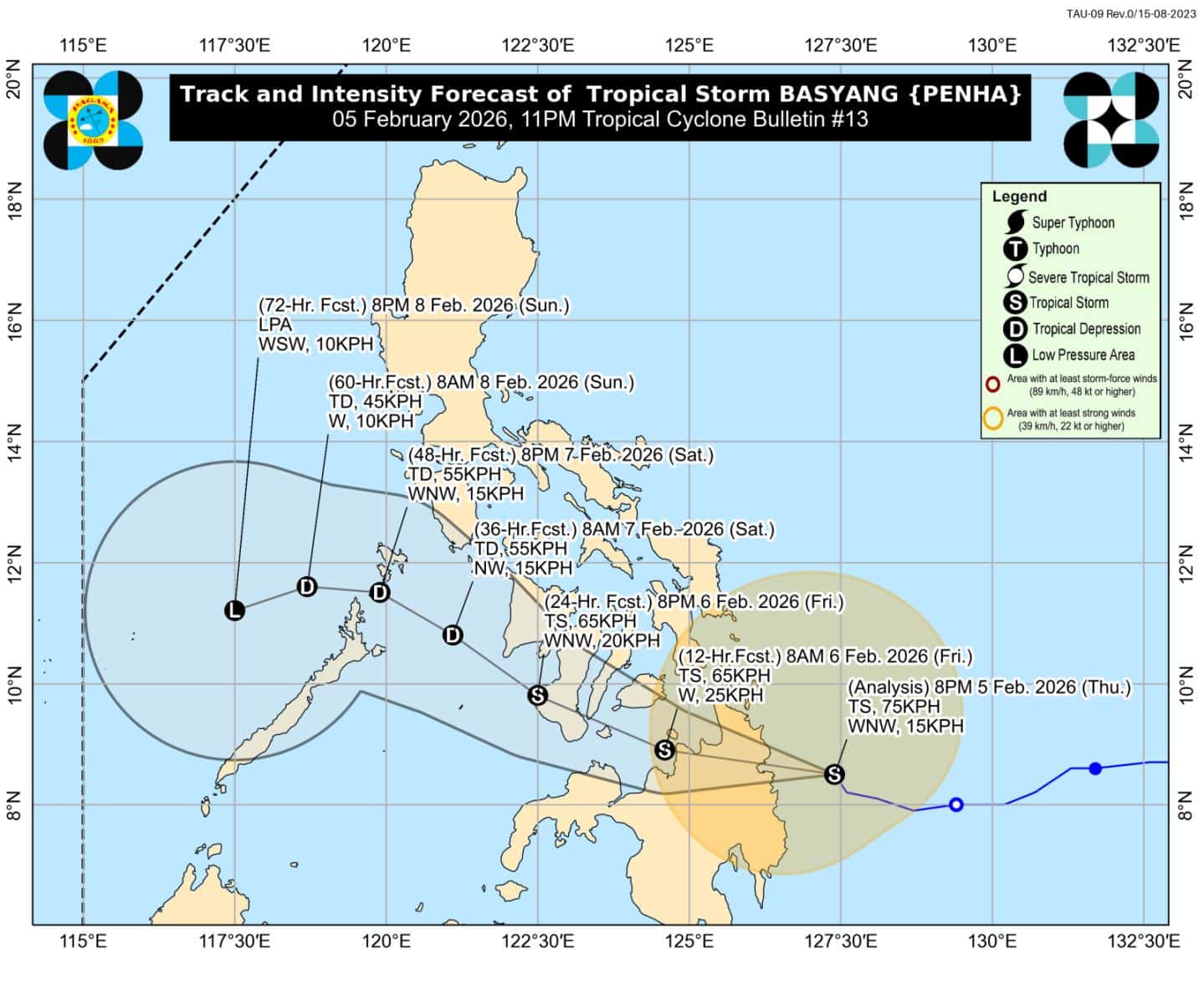 Tropical Storm Basyang holds strength as it nears Surigao del Sur