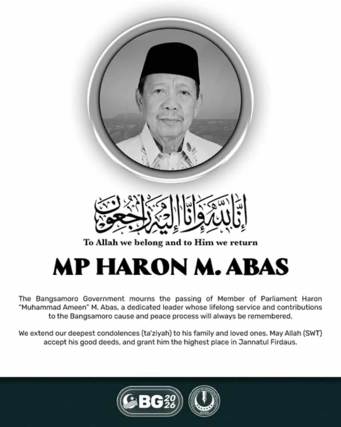 OPAPRU mourns passing of BARMM parliament member