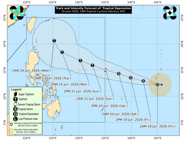Tropical depression east of Visayas may enter PAR by weekend
