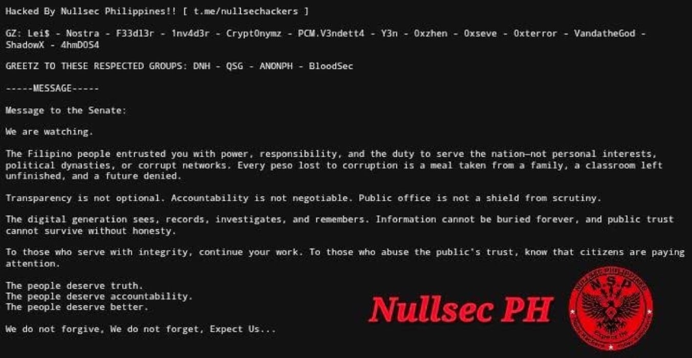 ‘Transparency is not optional’: Hacktivists claim Senate website breach