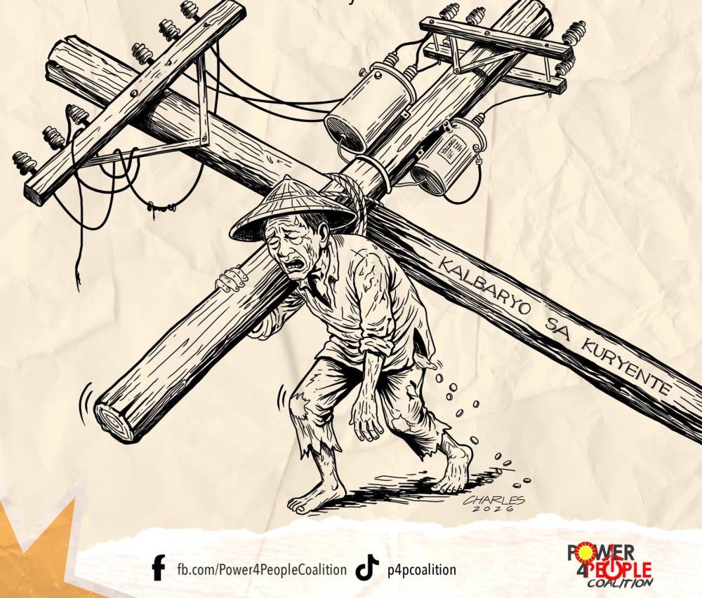 CONSUMERS’ CALVARY The advocacy group Power4People Coalition sums up the suffering of Filipino power consumers with this cartoon. Posted on the group’s Facebook page on July 17, it calls attention to President Marcos’ failure to keep his promise to bring down electricity cost in the country, nowconsidered the highest in Southeast Asia. —CHARLES PASCUA FOR CENTER FOR ENERGY, ECOLOGY AND DEVELOPMENT/POWER4PEOPLE COALITION
